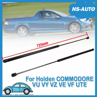 2x CAR REAR GAS STRUTS HARD LID COVER For COMMODORE VU VY VZ VE VF UTE 725mm NEW • $35.65