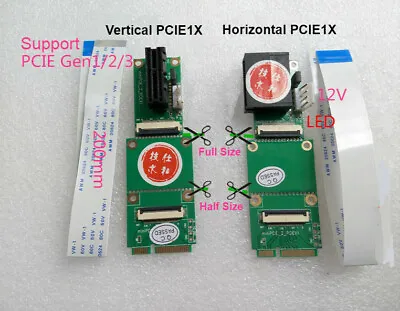 Mini PCI-E To PCI-E 1X Express Riser Extender Adapter Card With FFC Cable • $14.35