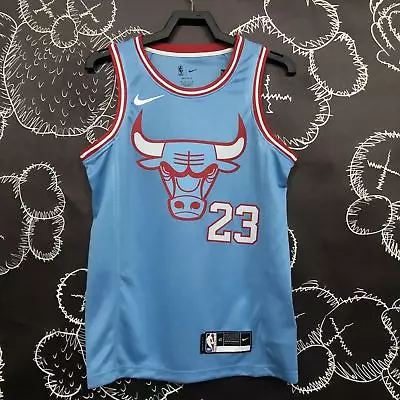 Michael Jordan #23 Chicago Bulls Blue Red 2020 City Jersey Mens All Sizes • $70