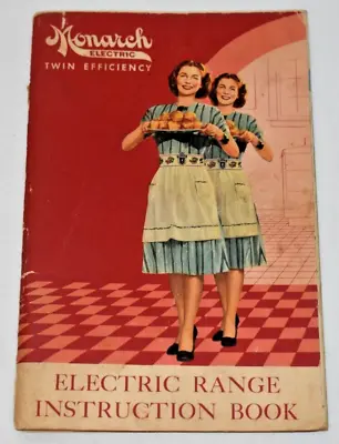 Vintage 40s 50s Monarch Electric Range Cook Book Instruction Manual Recipes • $6.99