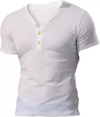 Mens Semi-Sheer Deep V Neck T Shirts Muscle Slim Fit Low Cut Stretch Tee • $38.32