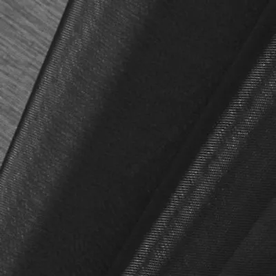 Black Sheer Mirror Organza Fabric 60  Wide  For Wedding Drape Decor 100 Yards • $179