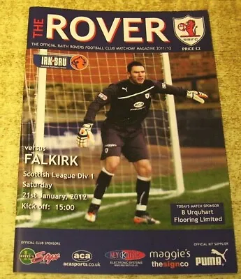 Raith Rovers Programmes 2011/12 • £1.50