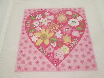 Floral Heart-melissa Shirley-handpainted Needlepoint Canvas • $95.67