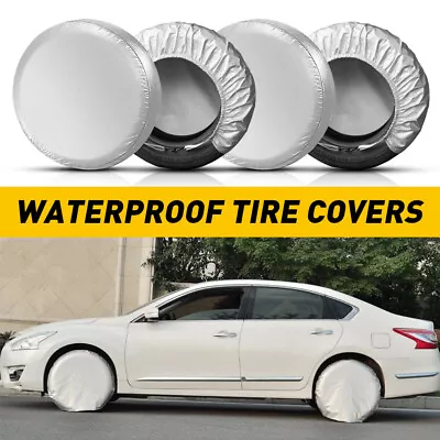 27-29   Waterproof Wheel Tire Covers Sun Protector For Truck Car RV Trailer SUV • $20.49