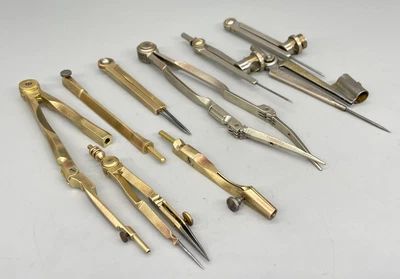 £39.99 • Buy Collection Brass Drawing Compass Divider Caliper Including Steel Helix Engineer
