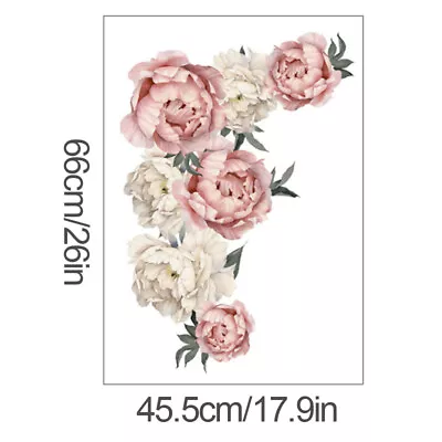 £2.49 • Buy Big Peony Rose Flower Art Wall Sticker Background DIY Decal Living Room Home New