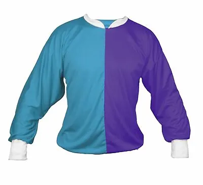 Adults Unisex Turquoise & Purple Jockey Shirt ONLY - One Size Fancy Dress • £12.55