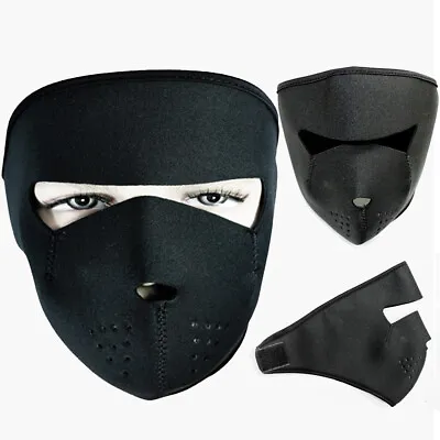 Neoprene Skull Halloween Mask Headwear Activities Full Face Cover Black Outdoor • $8.88