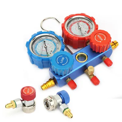 Conditioning Refrigeration Diagnostic Tool Dual Manifold Gauges Valve Set • $56.04