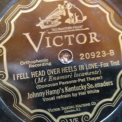 78 Rpm Victor 20923 Johnny Hamp I Fell Head Over Heels Dawning Jazz E • $19.99