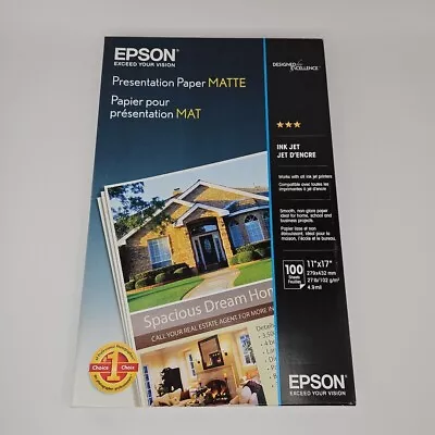 Epson Ink Jet Presentation Paper Matte 11 X17  100 Sheet 4.9 Mil 27 Lb Sealed • $28.99