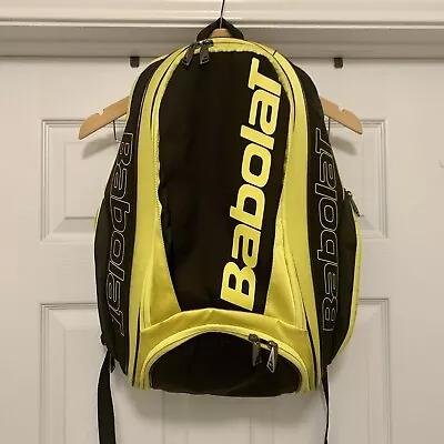 Babolat Pure Tennis Backpack Black/yellow 7pockets￼ • $83