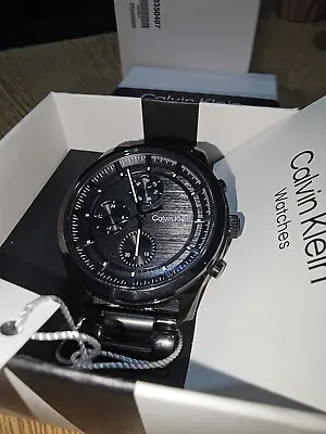 Calvin Klein Men's Black IP Bracelet Watch • £170