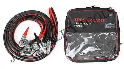 Heavy Duty 25 FT 2 Gauge Booster Cable Jumping Cables Power Jumper 600AMP • $44.95