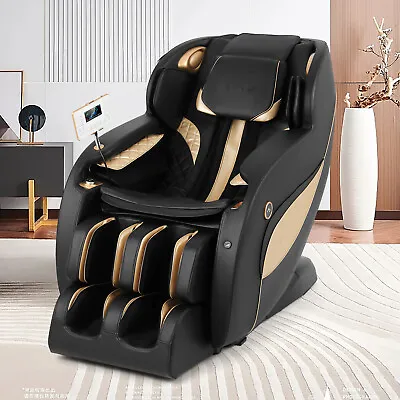 BlackFull Body Zero Gravity Massage Chair Recliner Heating Thai Shiatsu SL-Track • $1299.99