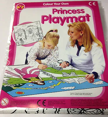 Princess Play Mat Wipe Clean Crayons Princess Prehistoric Children Playmat Game  • £2.75