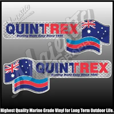 QUINTREX - 450mm X 150mm X 2 - LEFT & RIGHT PAIR - BOAT DECALS • $35