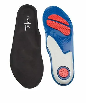 £6.49 • Buy PRO 11 WELLBEING  Red Spot Gel Insoles For Trainers Work Boots And Sports Gym