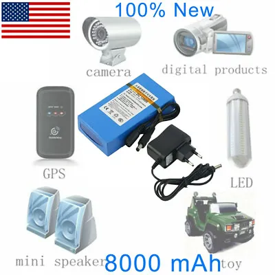 100% New 8000mAh DC 12V DC12800 Li-ion Rechargeable Battery Pack For Camera CCTV • $49