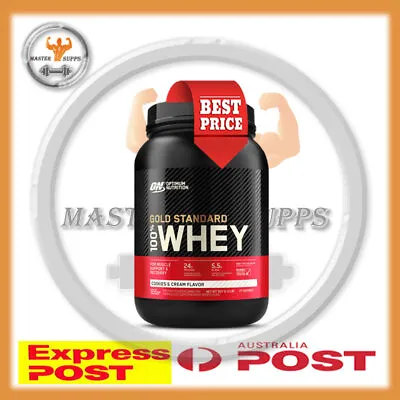 Optimum Nutrition 100% Gold Standard 2LB & 5LB Whey Protein  Express Post  • $74.90