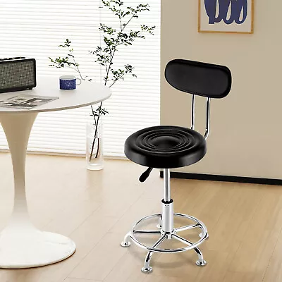 Work Shop Stool Bench Hydraulic Chair Bar Garage Adjustable Height&Back&Footrest • $58.90