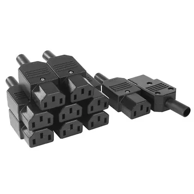 10pcs AC 250V 10A Female 3 Terminals IEC320 C13 Power Adapter Connector • $16.45