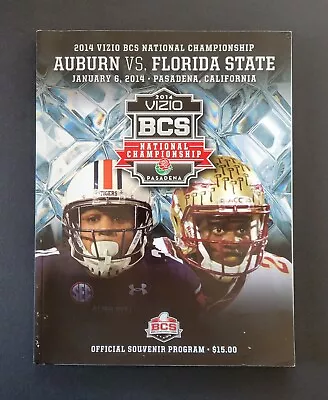 Auburn Vs Florida St 2014 BCS National Championship College Football Program • $22