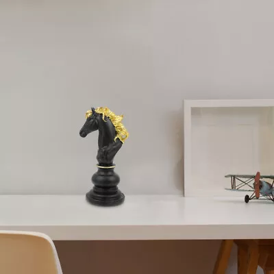  Chess Desktop Decor Vintage Home Horse Head Statue For Office Window Cupboard • £19.99