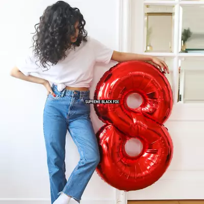 40  Large Foil Letter Balloons Number Balloon Float Helium Silver Gold Hot Pink  • $1.49