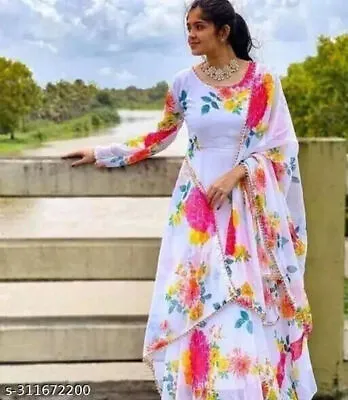 Indian Trendy Gown Dress Printed For Casual Wear FREE SHIPPING • $50.85