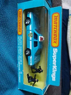 £43 • Buy Matchbox Superkings K-78 PLYMOUTH GF POLICE CAR.. 1981 MATCHBOX TOYS ENGLAND.