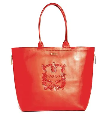 Modalu Buckingham Paprika Shopper Bag Leather Tote Handbag Bucket Red Orange • $195