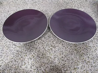 Vignelli Sasaki Colorstone Plum Purple Dinner Plates Pair 2 #2 • $24.99