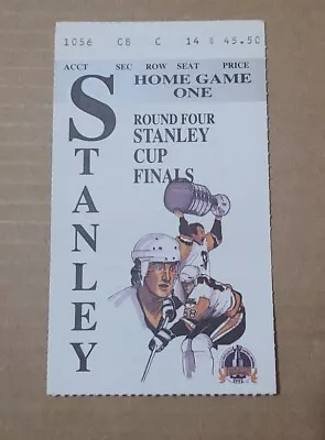 1989 Mcdonalds Penguins Home Game 2 Round 4 Stanley Cup Finals Ticket Vg Crease • $95