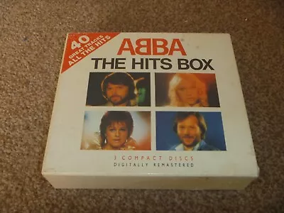 ABBA - The Hits Box - 3 X CD Set- Rare- Best Of- 40 Tracks- Remastered • £6.99