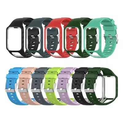 Silicone Watch Band Replacement For TomTom Runner 2 3 Spark 3 Adventurer GPS • $13.98