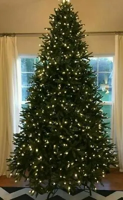 Members Mark 9' Pre-Lit Clear Lights Bristle Fir Quickset Christmas Tree Holiday • $319.99