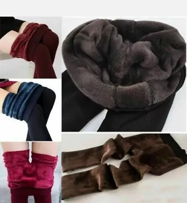 £8.95 • Buy Women's New Winter Thick Fleece Lined Stretchy Thermal Leggings Jeggings Pants