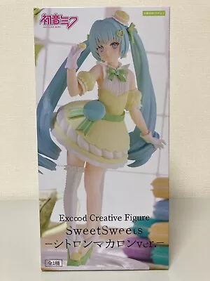 Hatsune Miku Exc∞d Creative Figure Sweet Sweets Citron Macaron FuRyu New Japan • $32