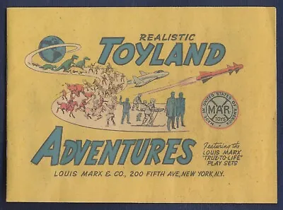 Louis Marx REALISTIC TOYLAND ADVENTURES  16-Page PLAY SET Catalogue 1958 FINE • $99.95