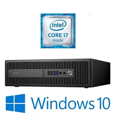 HP EliteDesk 800 G2 SFF Desktop Intel I7 6700 16G 128G/256G SSD DVDRW Win 10 Pro • $199