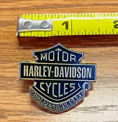 Vintage Harley Davidson Motorscycle Pin Budapest Hungary  Free Shipping • $9.99
