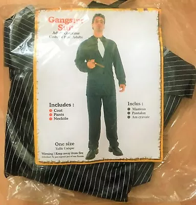 3 Piece Gangster Suit Halloween Fancy Dress Costume. Male. One Size Fits All • £14.99
