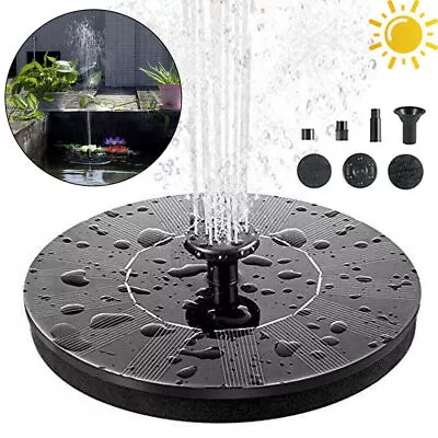 £10.98 • Buy Solar Fountain Floating Pump Water Feature Garden Pool Bird Bath Pond Outdoor UK