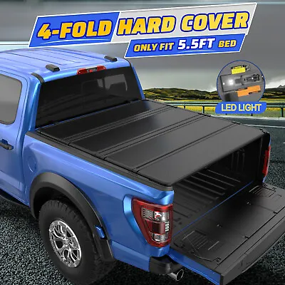 Hard Tonneau Cover For 2015-2023 Ford F-150 Truck Bed 5.5FT 4-FOLD W/ Hardware • $369.95