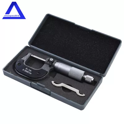 Outside Micrometer 0-1 /0.0001  Premium Precision Carbide Tips Machinist Tool • $21.75