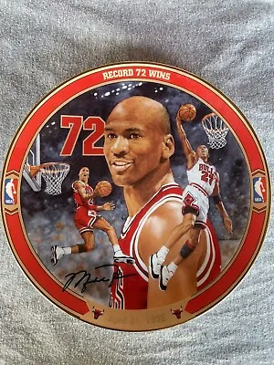 Michael Jordan Chicago Bulls Porcelain Dish RECORD 72 WINS Bradford Exchange • $25