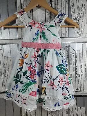 Laura Ashley Girls Summer Dress Floral  Size 2T 2-3yrs • £12.95