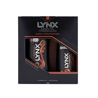 Lynx Dark Temptation DUO Gift Set Exclusive Gift For Him SLIGHT RIPPED CORNER • £17.99